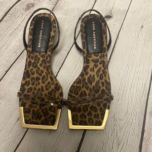 Good American Leopard Print Standout Heels